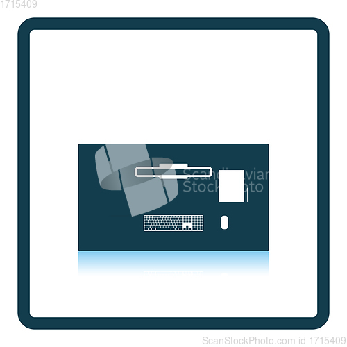 Image of Office table top view icon
