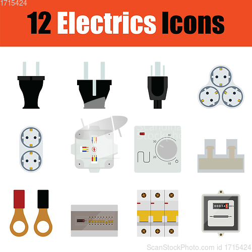 Image of Electrics icon set 