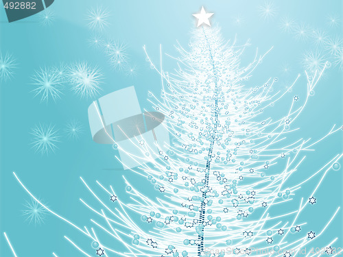 Image of Sparkly christmas tree illustration