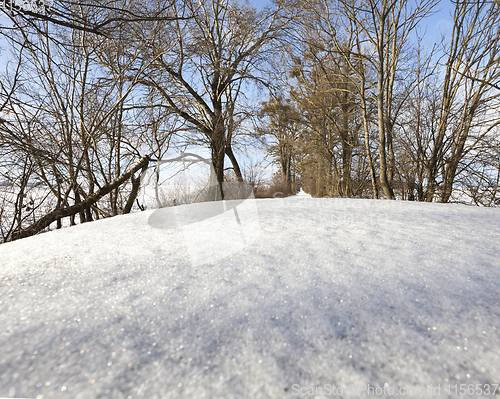 Image of snow covered car roof