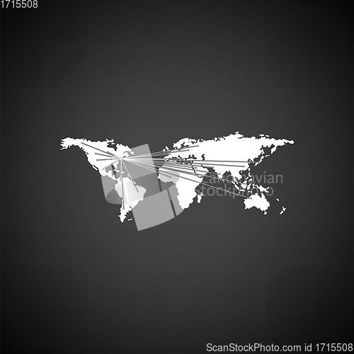 Image of Map with directions to all part of the World