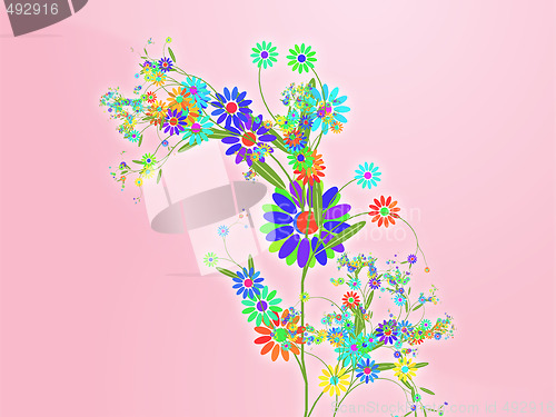 Image of Floral nature themed design illustration