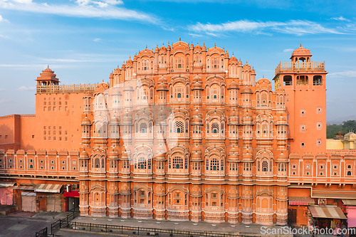 Image of Hawa Mahal Palace of Windsin the morning. Jaipur, Rajasthan, India
