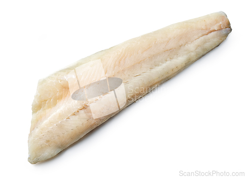 Image of fresh raw zander filet cut 