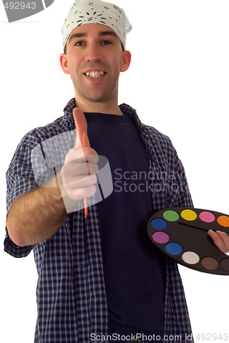 Image of Smiling Painter