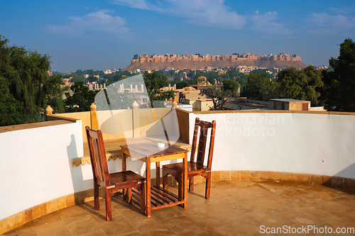 Image of Jaisalmer Fort known as the "Golden Fort". Local name is "Sonar quila"