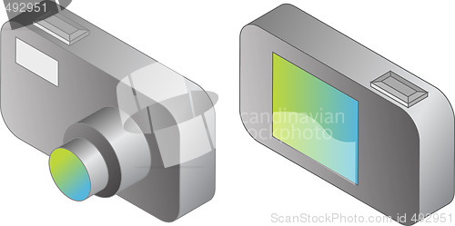 Image of Digital compact camera illustration