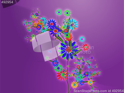 Image of Floral nature themed design illustration