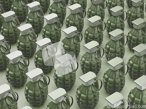 Image of Many hand grenades
