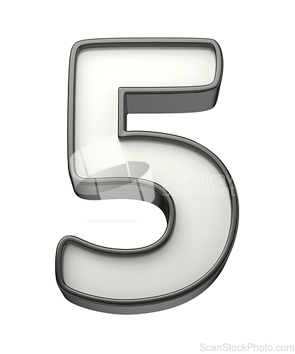 Image of Number 5, 3D illustration