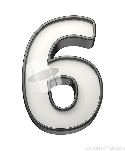 Image of Number 6, 3D illustration
