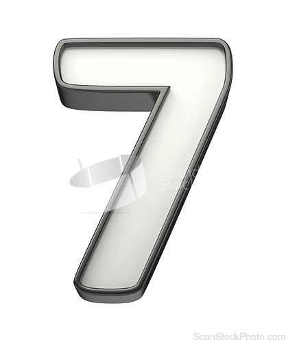 Image of Number 7, 3D illustration