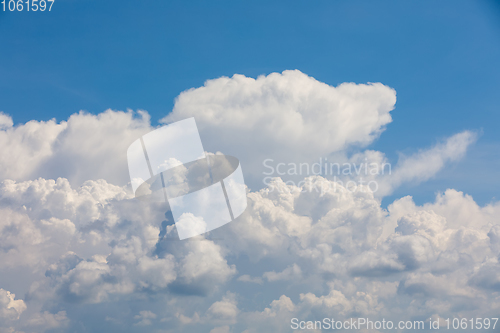 Image of White clouds on blue sky