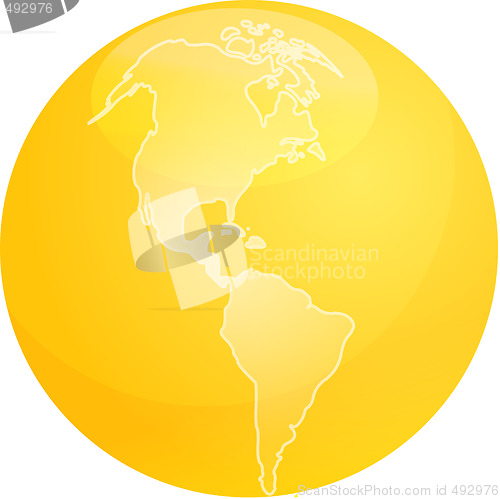 Image of Map of Americas sphere