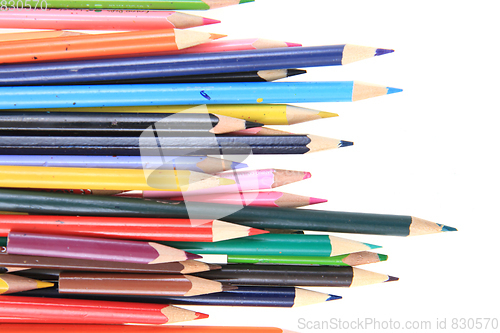 Image of color crayons isolated