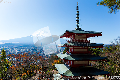 Image of Chureito Pagoda and Mountain Fuji