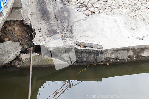 Image of destroyed part of structure