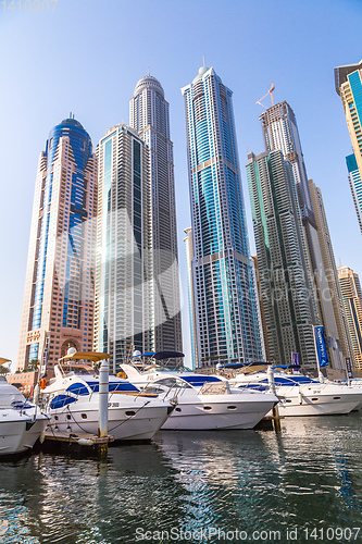 Image of Dubai Marina cityscape, UAE