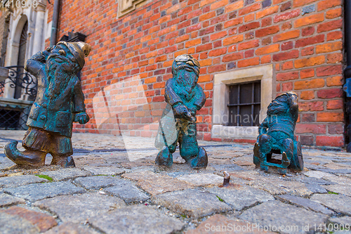 Image of Sculpture of gnome  in Wroclaw,