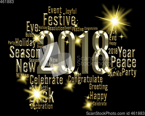 Image of Twenty Eighteen Means 2018 Festive Happy New Year