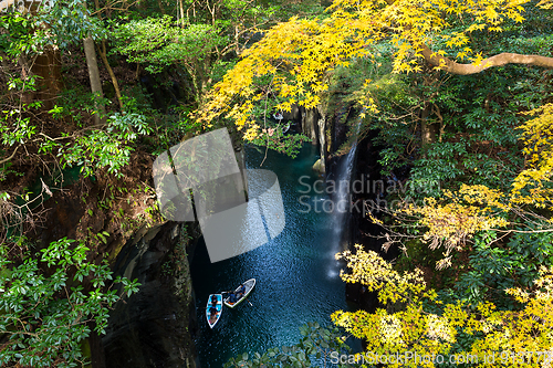 Image of Takachiho Gorge in Japan at autumn season