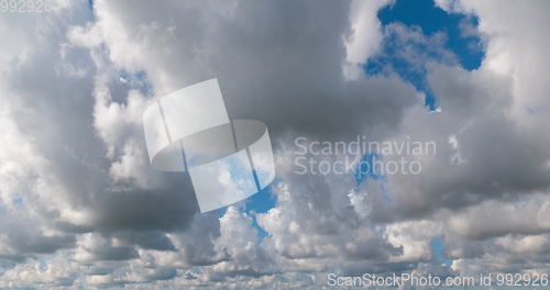 Image of cloudy morning sky, nature background
