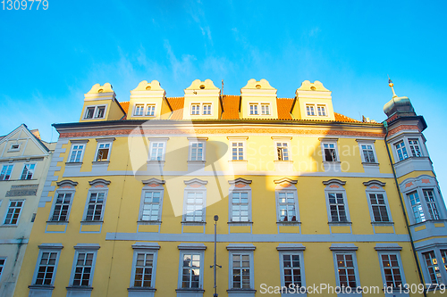 Image of Traditional building wall Prague Czech