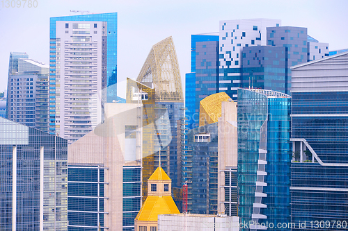 Image of Density business skyscraper downtown Singapore