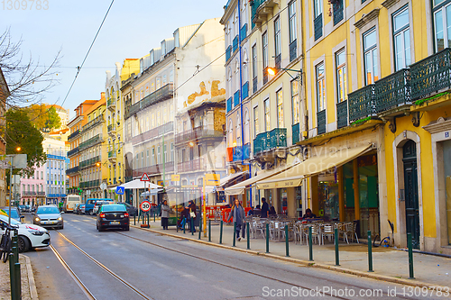 Image of Lisbon Old Town street, Portugal