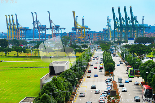 Image of Road to Singapore industrial port