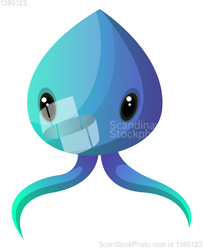 Image of Blue meduza monster illustration vector on white background