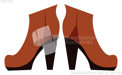 Image of Brown female boots vector illustration 