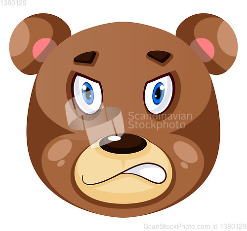 Image of Bear is feeling angry, illustration, vector on white background.