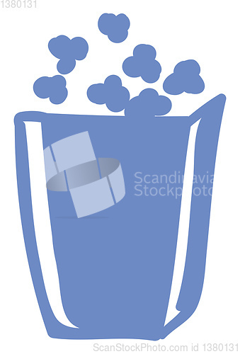 Image of A flat popcorn image vector or color illustration