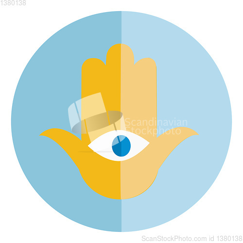 Image of The Egypt evil eye Hamsa hand vector or color illustration