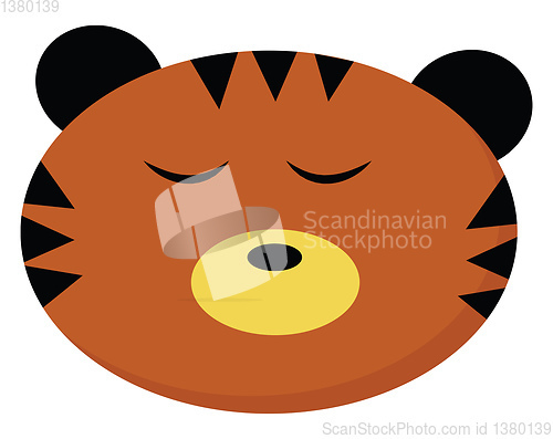 Image of Sleeping tiger vector or color illustration