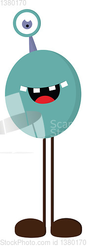 Image of Monster with one eye vector or color illustration