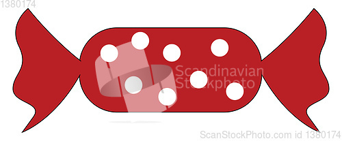 Image of Red color candy, vector or color illustration.