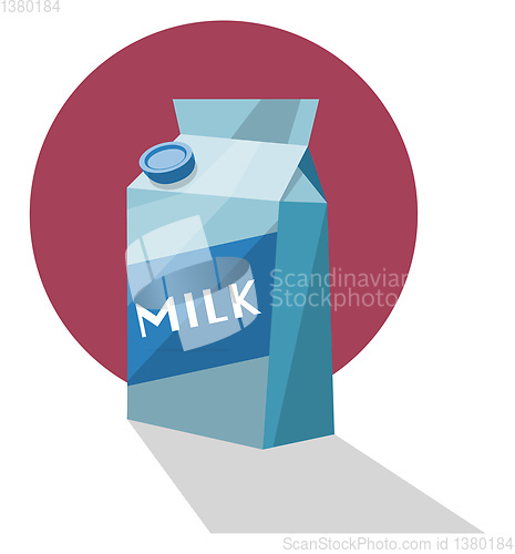 Image of Milk Pouch vector color illustration.