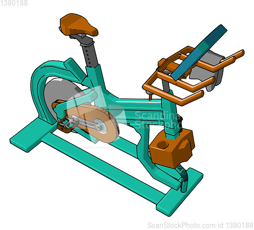 Image of A stationary cycle vector or color illustration