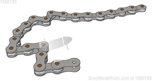 Image of The bike chain object vector or color illustration