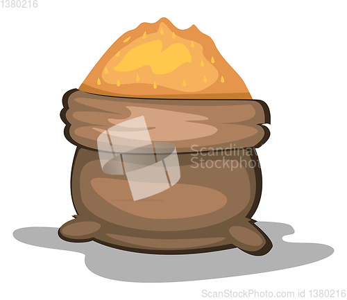 Image of Dish with Food vector color illustration.