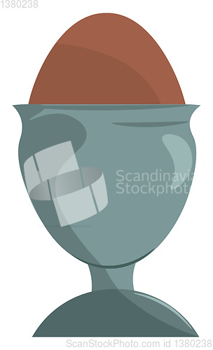 Image of Egg in a egg holder vector or color illustration