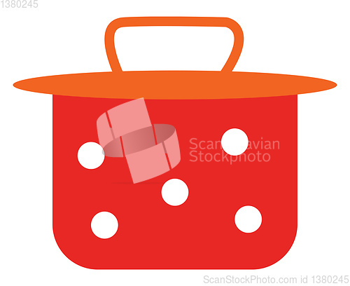 Image of A red vessel vector or color illustration