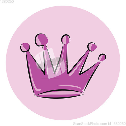 Image of An icon crown, vector or color illustration.