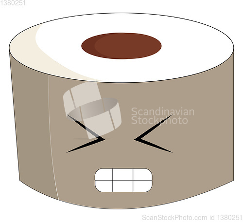 Image of Clipart of a set of three grey-colored sushi vector or color ill