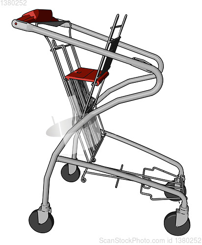 Image of A folded cart object vector or color illustration