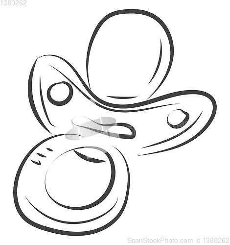 Image of Rubber nipple vector or color illustration
