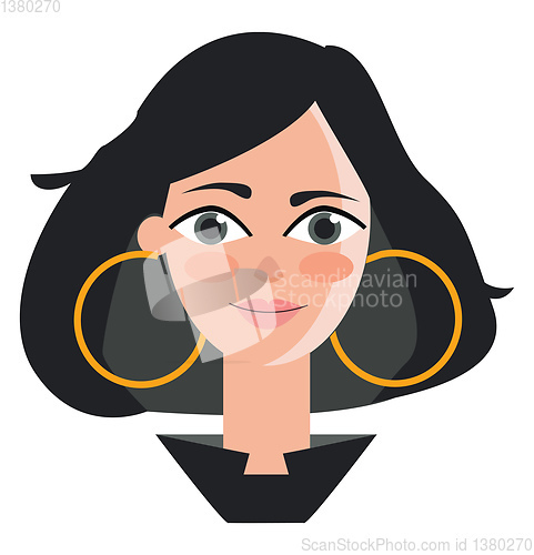 Image of Girl vector color illustration.