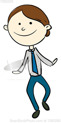 Image of Happy businessman vector illustration 